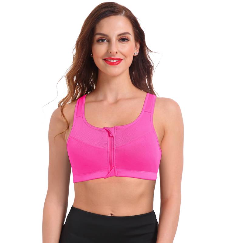 Women's Sports Bra with Frontal Zipper