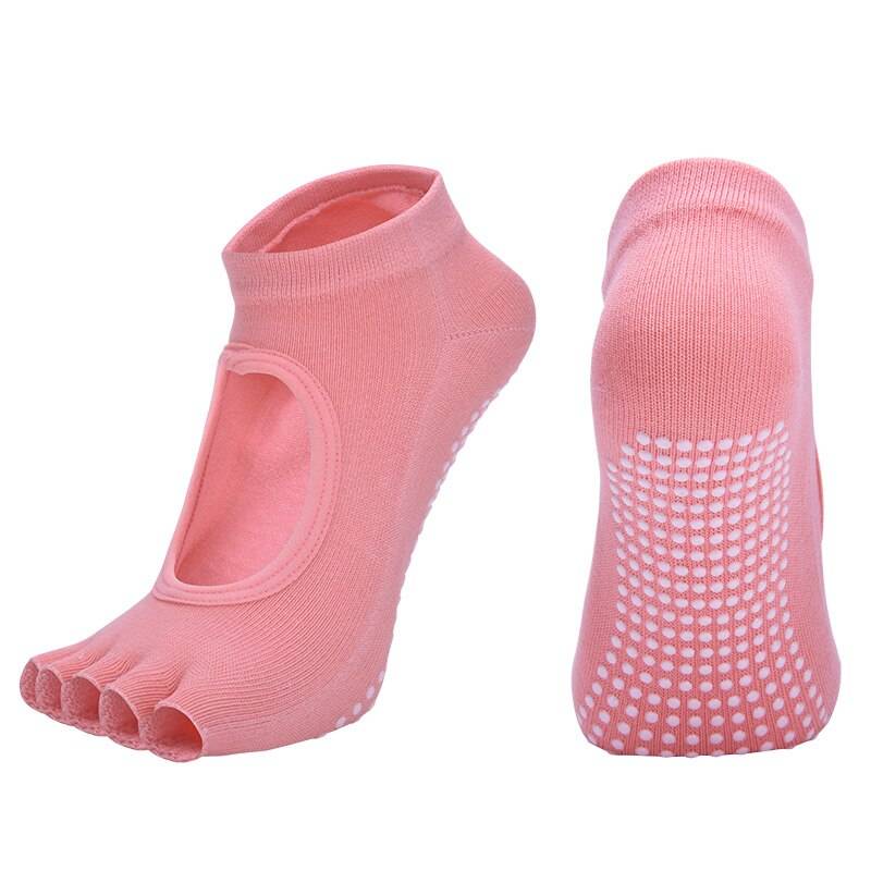 Women's Cotton Open Toes Yoga Socks