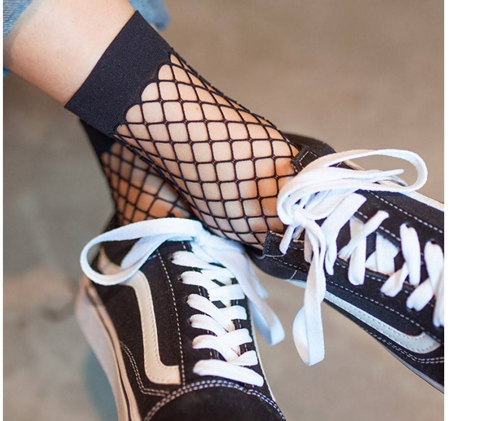 Women's Fishnet Socks 2 Pairs Set