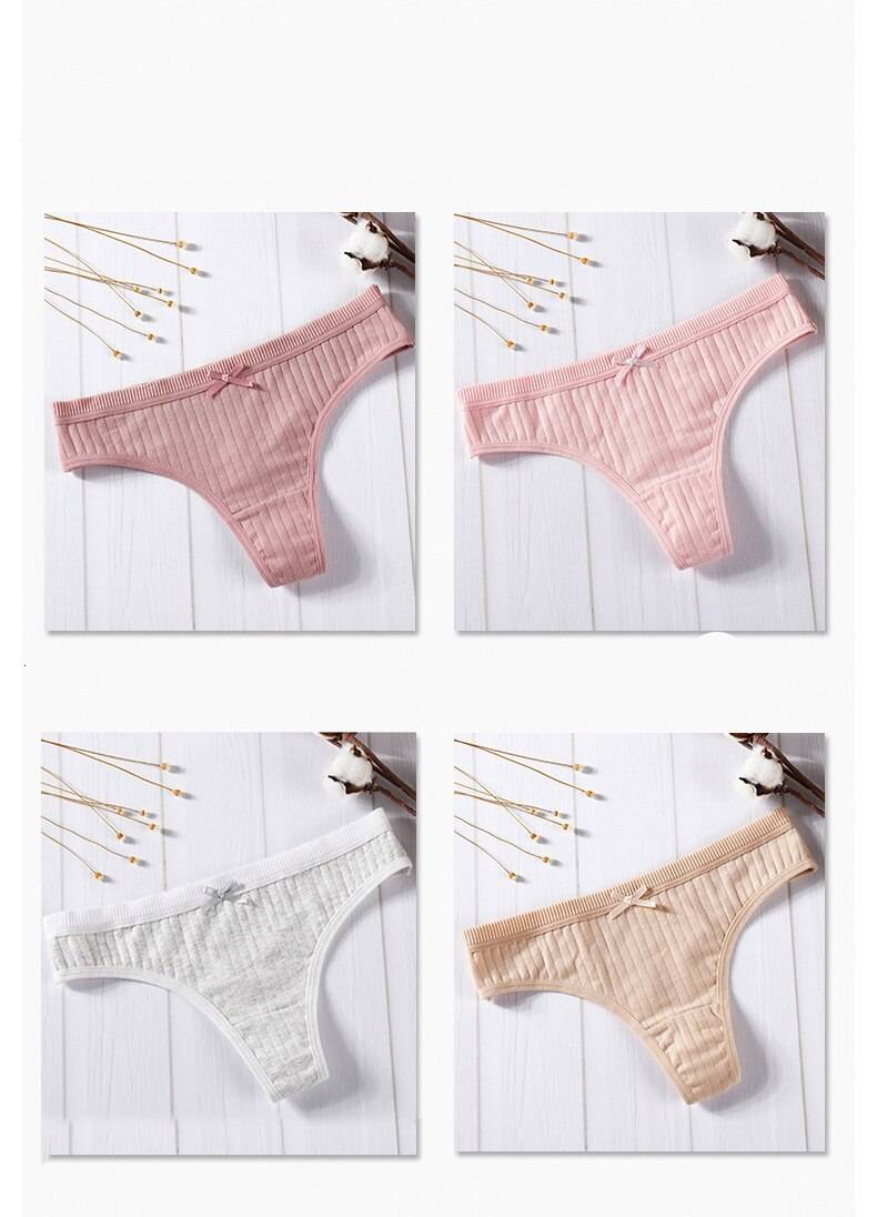 Set of Women's Cotton Panties in Multiple Colors