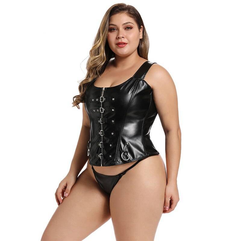 Plus Size Women's Corset with Zipper