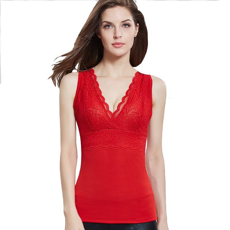 Warm Thermal Camisole Top Lingerie Sleepwear cb5feb1b7314637725a2e7: black|Khaki|Red