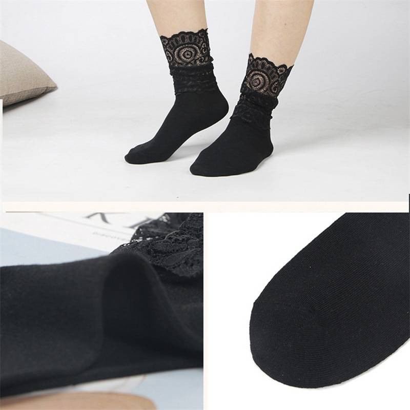 Women’s Curly Lace Socks Socks Thickness: Thin (Summer)
