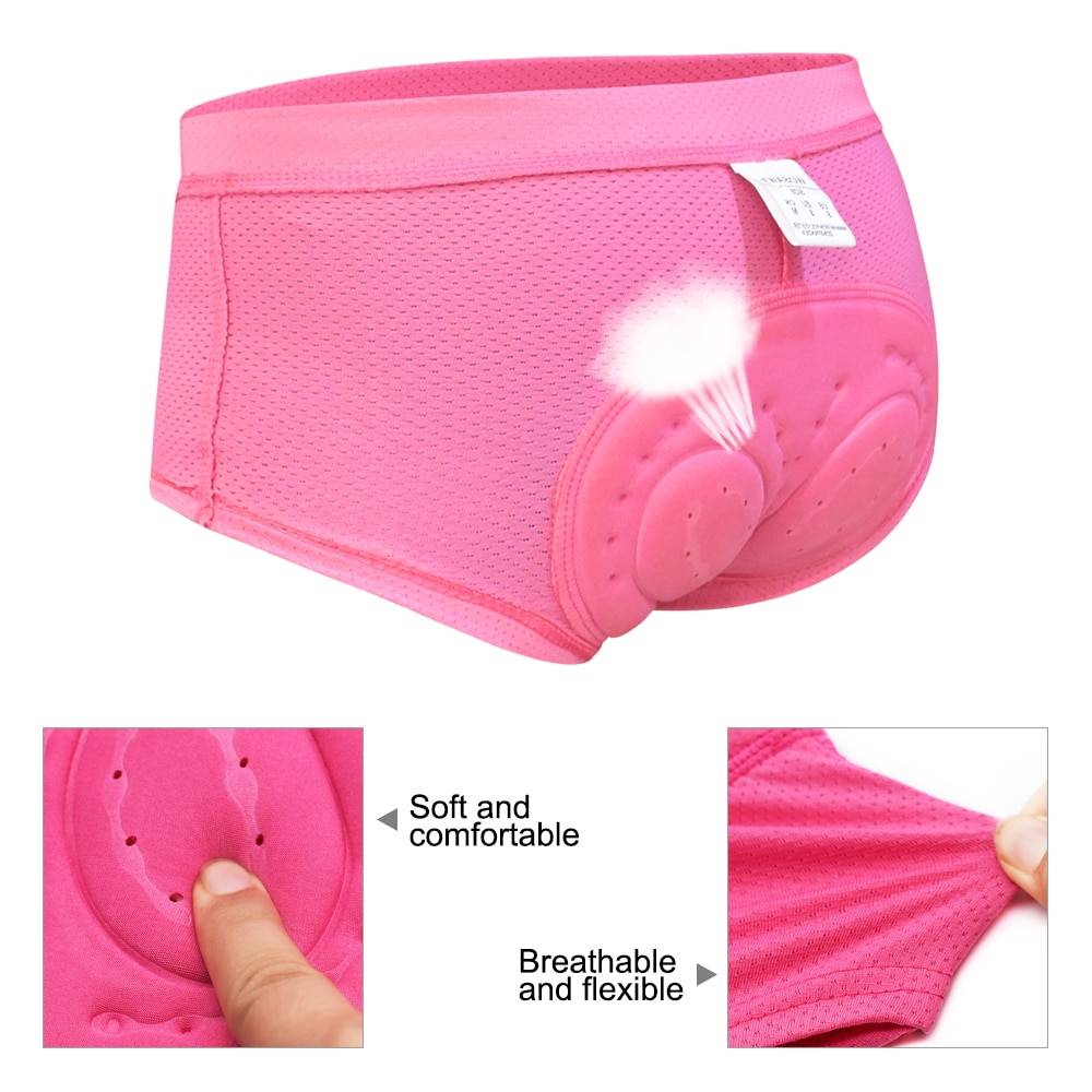 WOSAWE Women’s Cycling Shorts 3D Gel Padded Breathable Underwear Bicycle Road Bike MTB Shorts Riding Downhill Shorts S-2XL Pink