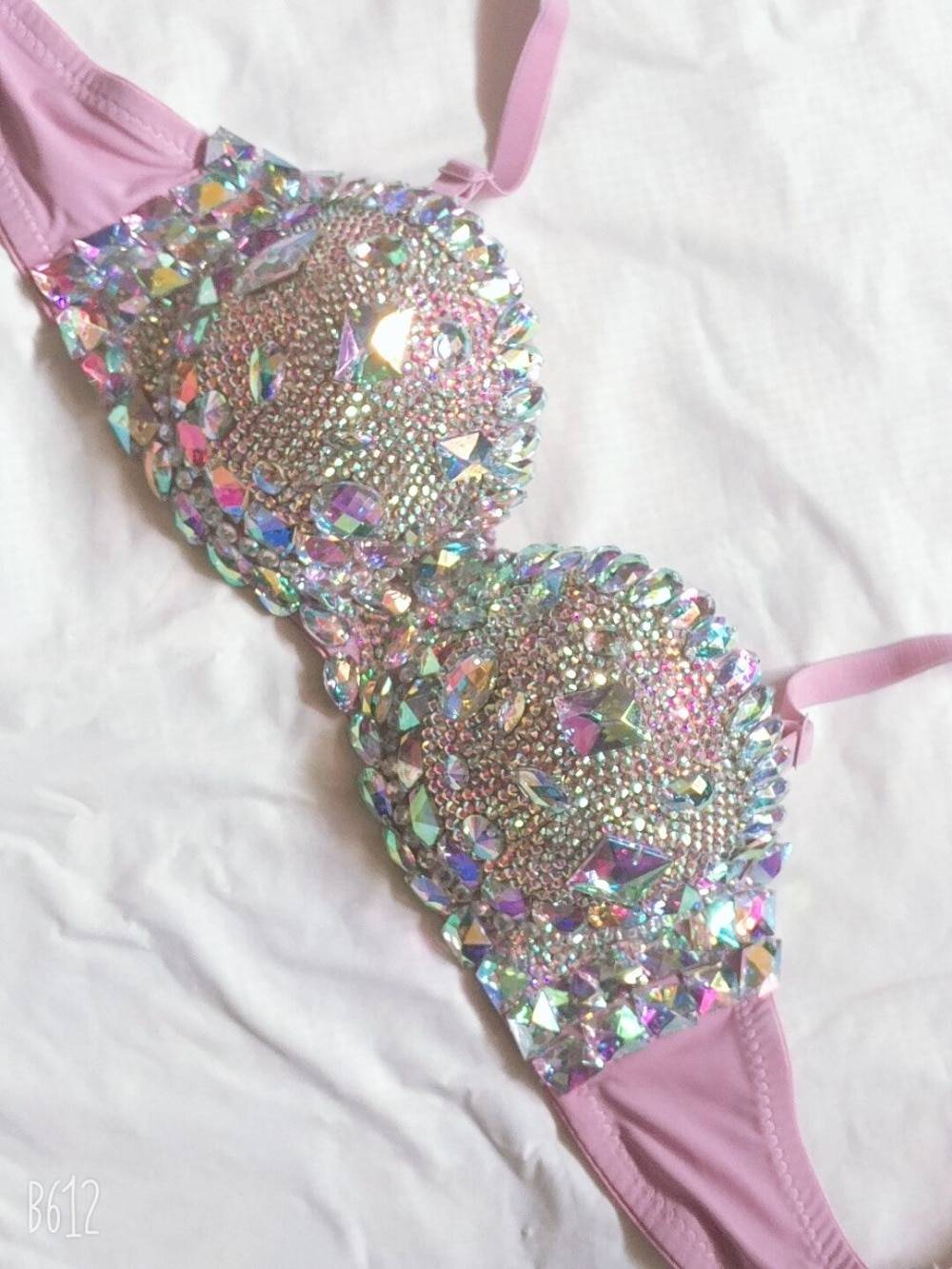 2019 venus vacation diamond new bikini set bling stones sexy women swimwear rhinestone bathing suit Jacket mature lady Bras swim