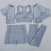 5pcs gray blue set
