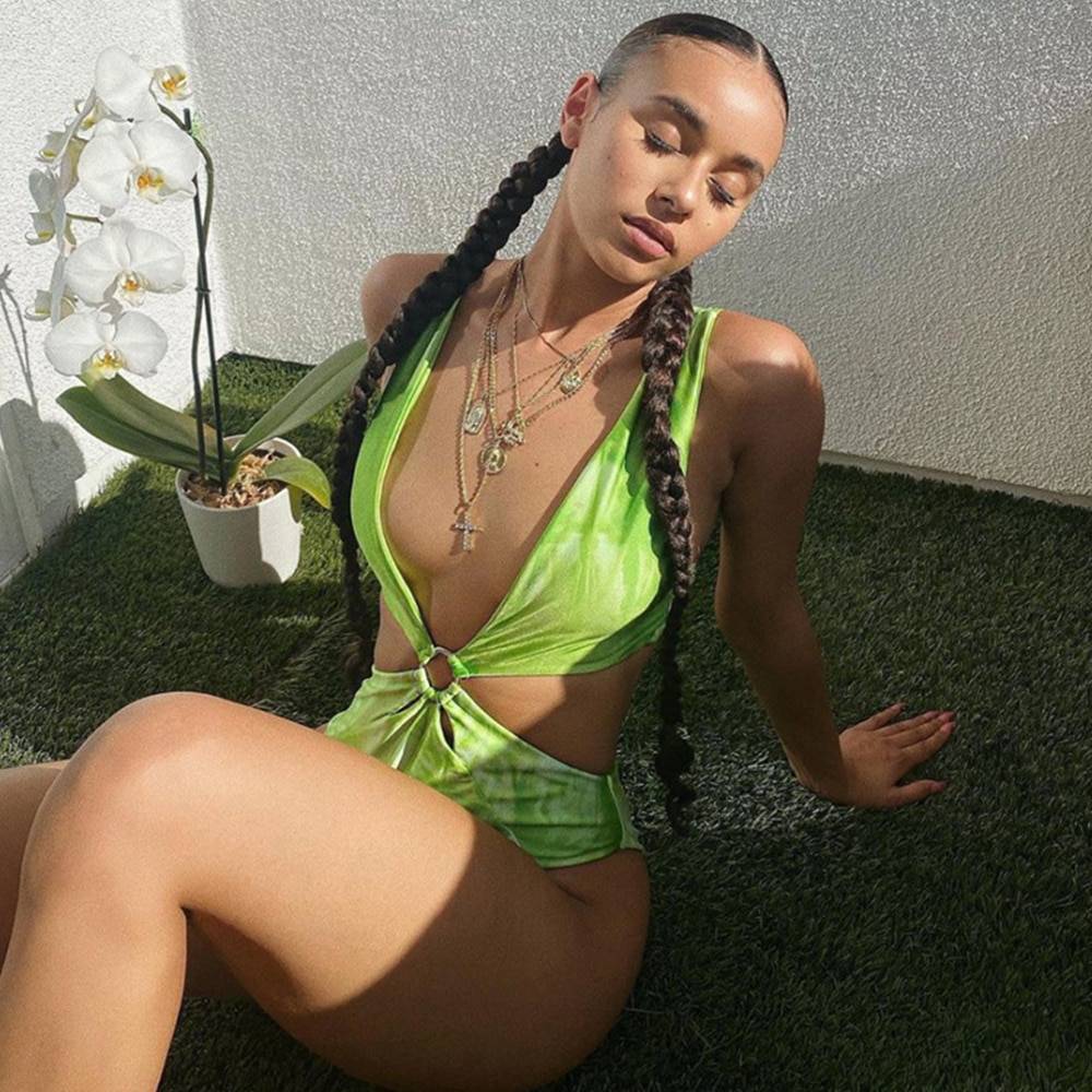 Sexy One Piece Swimsuit 2021 New Print Swimwear Women Hollow Out Bodysuit Brazilian Bathing Suit Summer Beach Wear Swimming Suit