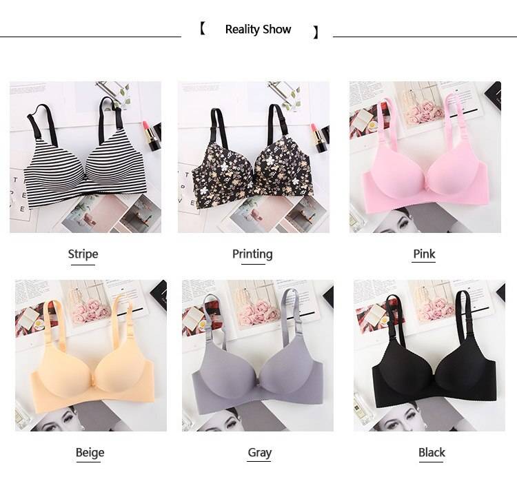 Sexy Seamless Brassiere Wire Free Push Up T-Shirt Bra