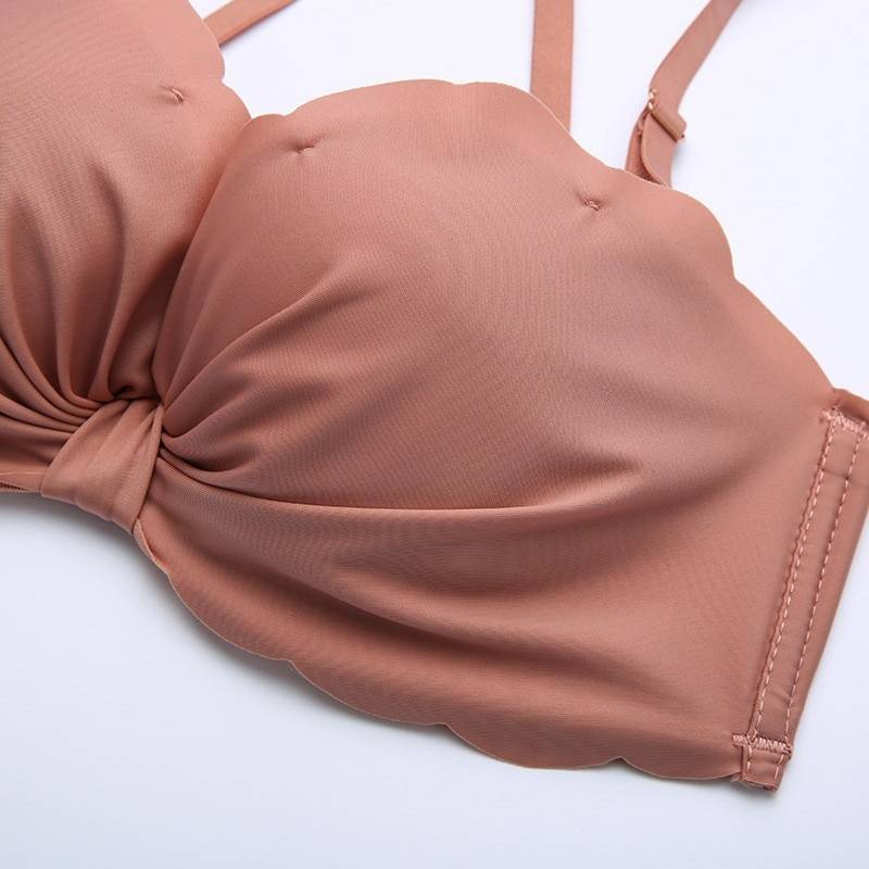 Women Underwear Solid Wireless Push Up Bra