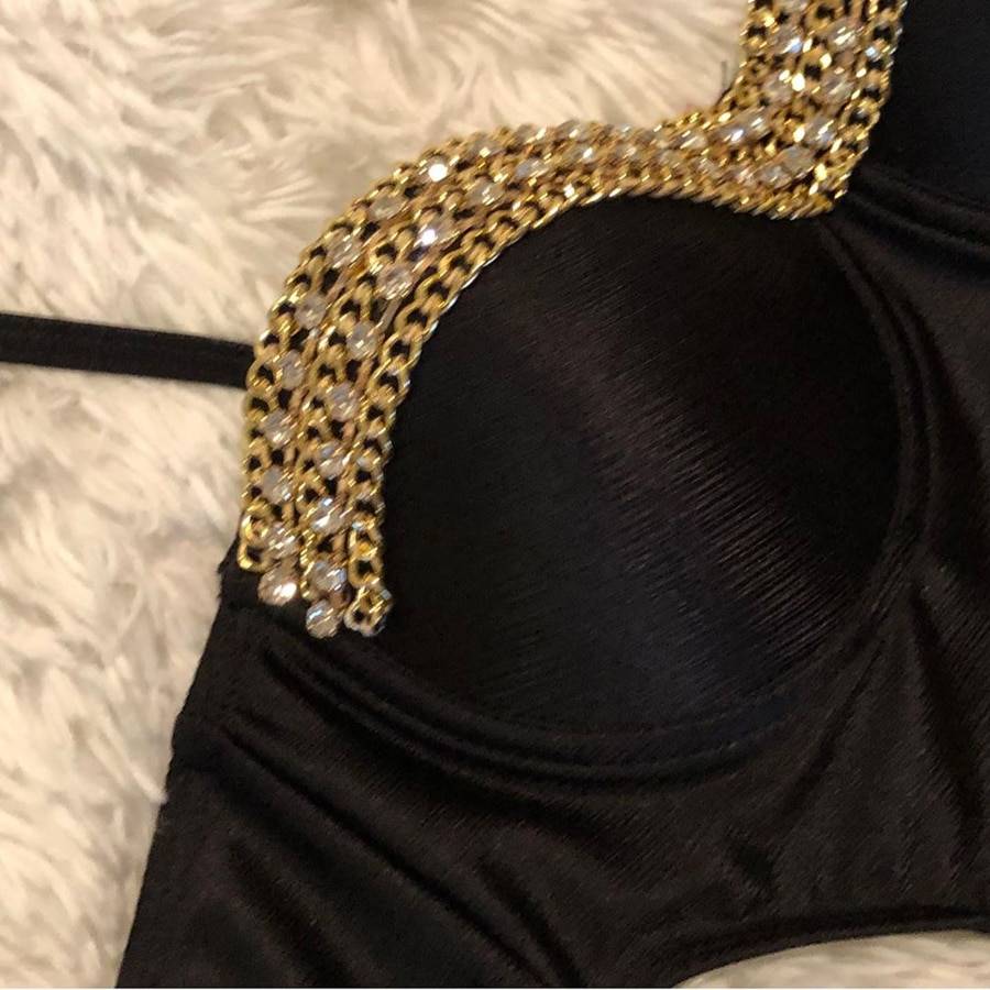 Women’s Sexy Crystal One Piece Luxury Swimsuit